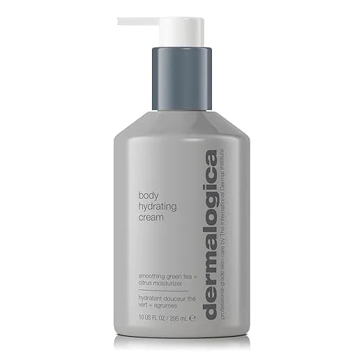 Dermalogica Body Hydrating Cream, Body Lotion with Green Tea and Lemon Oil - Gently Tones and Hydrates Skin To Relieve Dryness, 10 Fl Oz